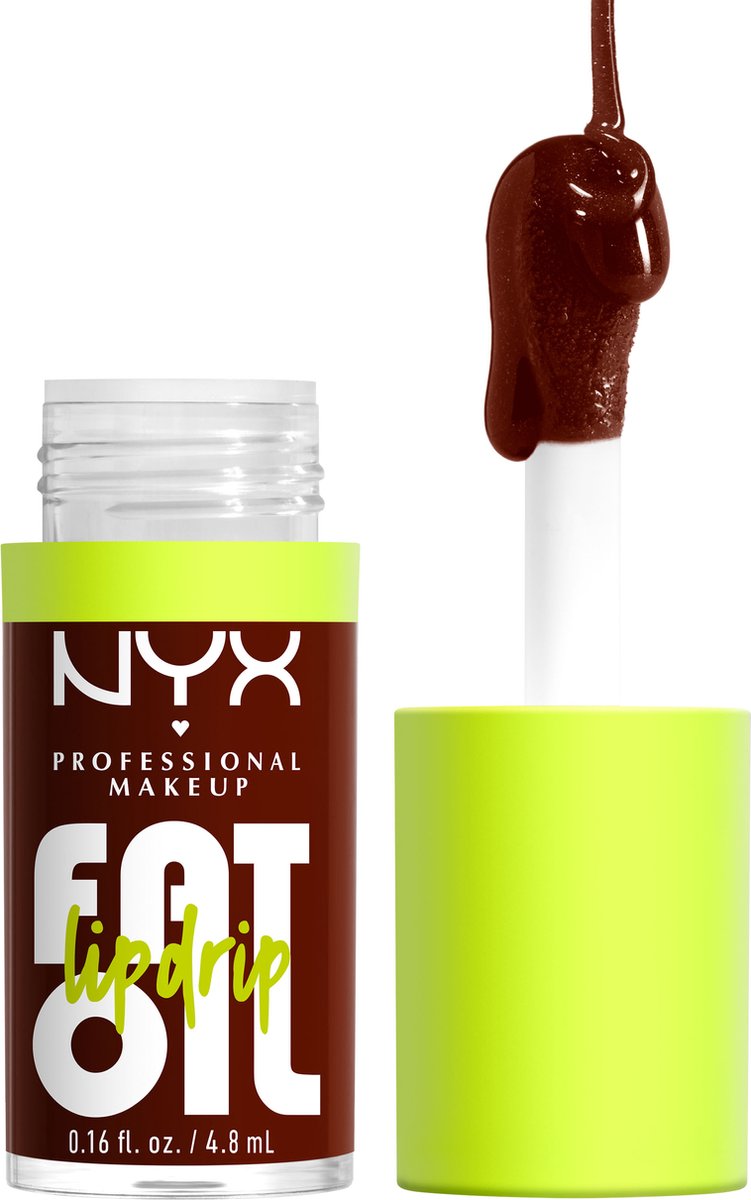 NYX Professional Makeup Fat Oil Lip Drip Lipgloss - Tot 12 uur hydratatie - Verrijkt met kruipbraamolie, framboosolie en squalaan - Status Update - 4,8 ml — cadeau in Verzorging - foto 3