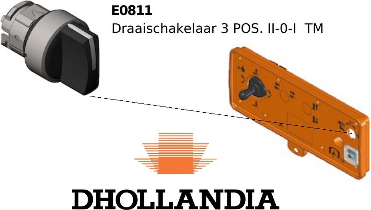 Dhollandia E0811 Draaischakelaar 3 POS. II-0-I TM
