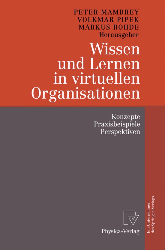 Wissen und Lernen in virtuellen Organisationen - cover