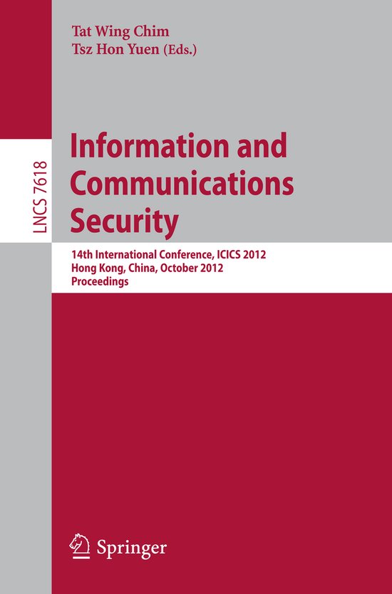 Information and Communications Security - cover