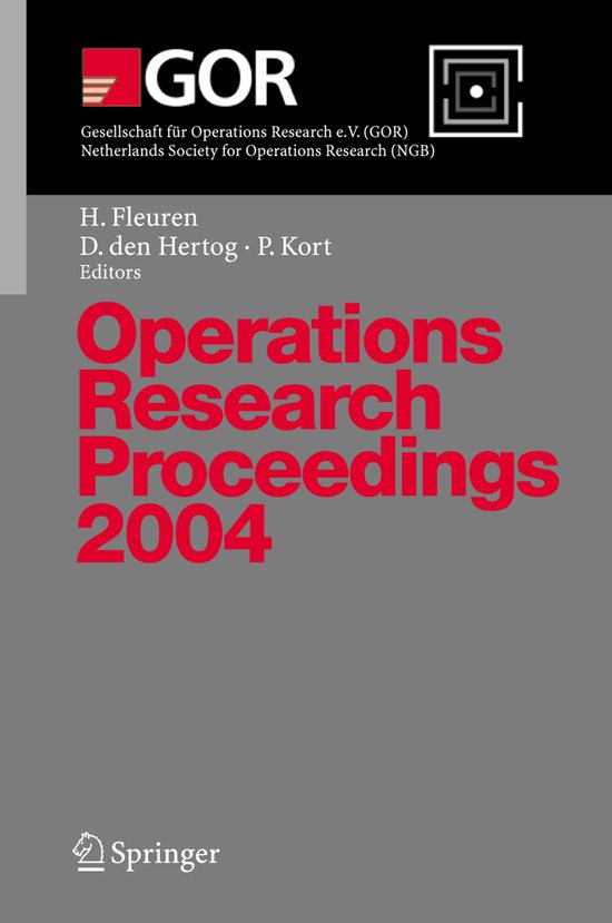 Operations Research Proceedings 2004 - cover