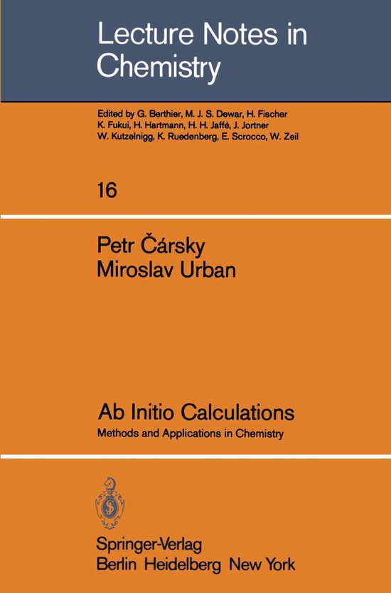 Ab Initio Calculations | 9783540100058 | Petr Carsky | Boeken | bol