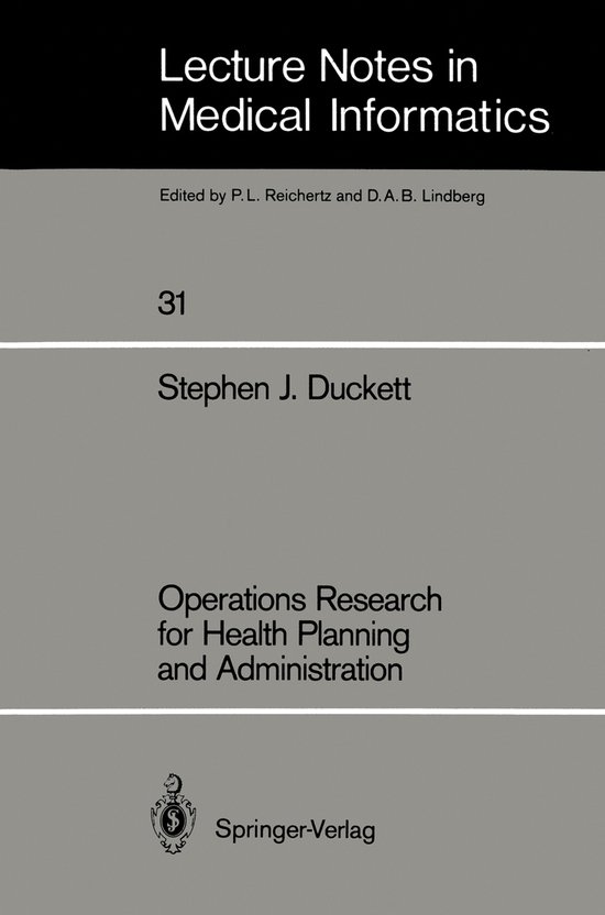 Operations Research for Health Planning and Administration - cover