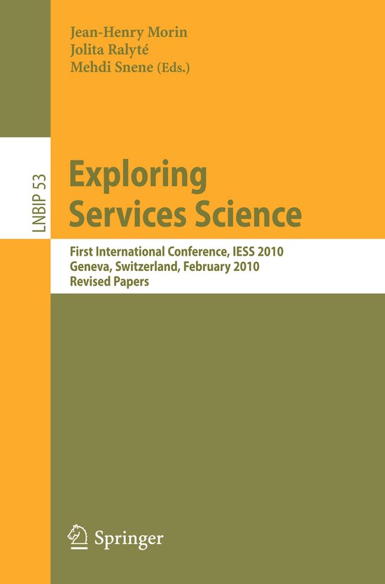 Exploring Services Science - cover