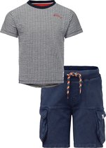 Noppies - Kledingset - 2DELIG - Broek Jogging short Ghazipur - Shirt Genoa Naval Academy - Maat 134