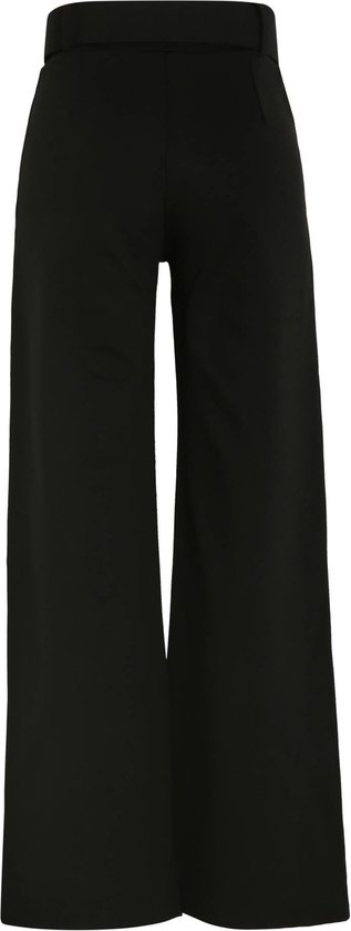 zsangbee Palazzo-broek voor dames, wijde pijpen, chiffon, vloeiend, los, feest, bruiloft, geklede vrijetijdsbroek, Zwart, XL Kort