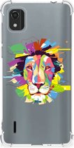 GSM Hoesje Nokia C2 2nd Edition Leuk TPU Back Cover met transparante rand Lion Color