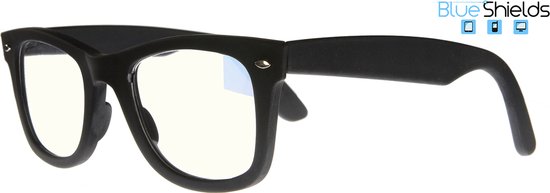 Foto: Blueshields by noci eyewear tfb300 0 00 city beeldschermbril bril zonder sterkte blauw licht filter lens mat zwart