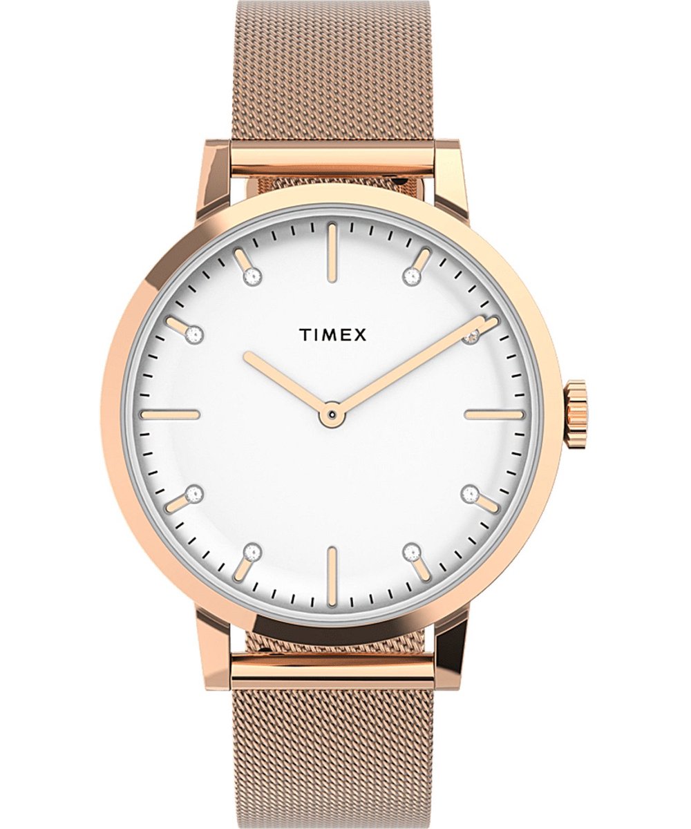 Timex Midtown TW2V37100 Horloge - Staal - Rosékleurig - Ø 36 mm