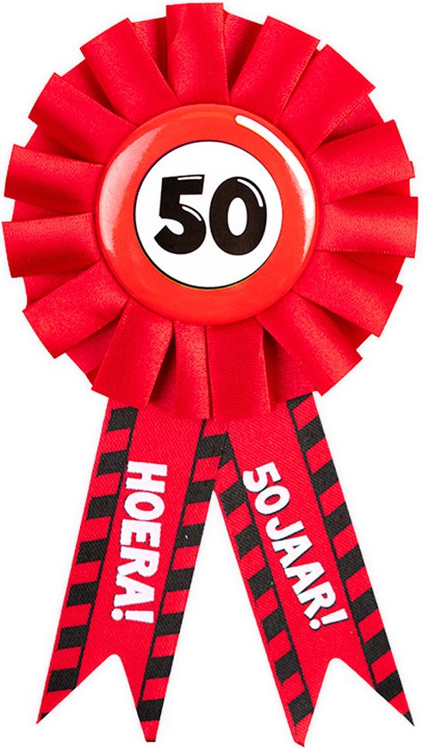 Paperdreams - Rozet - Verkeersbord - 50 Jaar