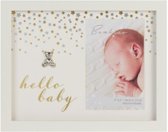Fotolijst hello baby wit met goud en zilveren sterretjes van Bambino by Juliana
