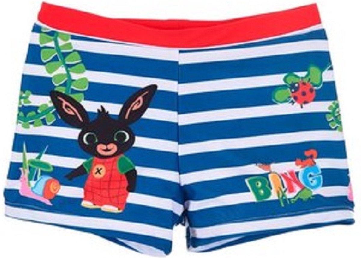 Bing zwembroek - rode tailleband - Bing Bunny zwemshort - maat 110