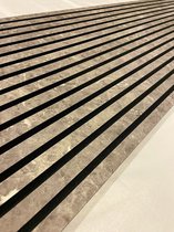 Akoestisch Houten Wandpaneel WallingtonNL - Sand Marble - 240 x 60 cm - | Akoestische panelen | Geluid isoleren | Houten paneel | Nagalm | Houten latten | Akoestisch wandpaneel | Wood panel | Absorptie | Plafond paneel | Geluiddempend