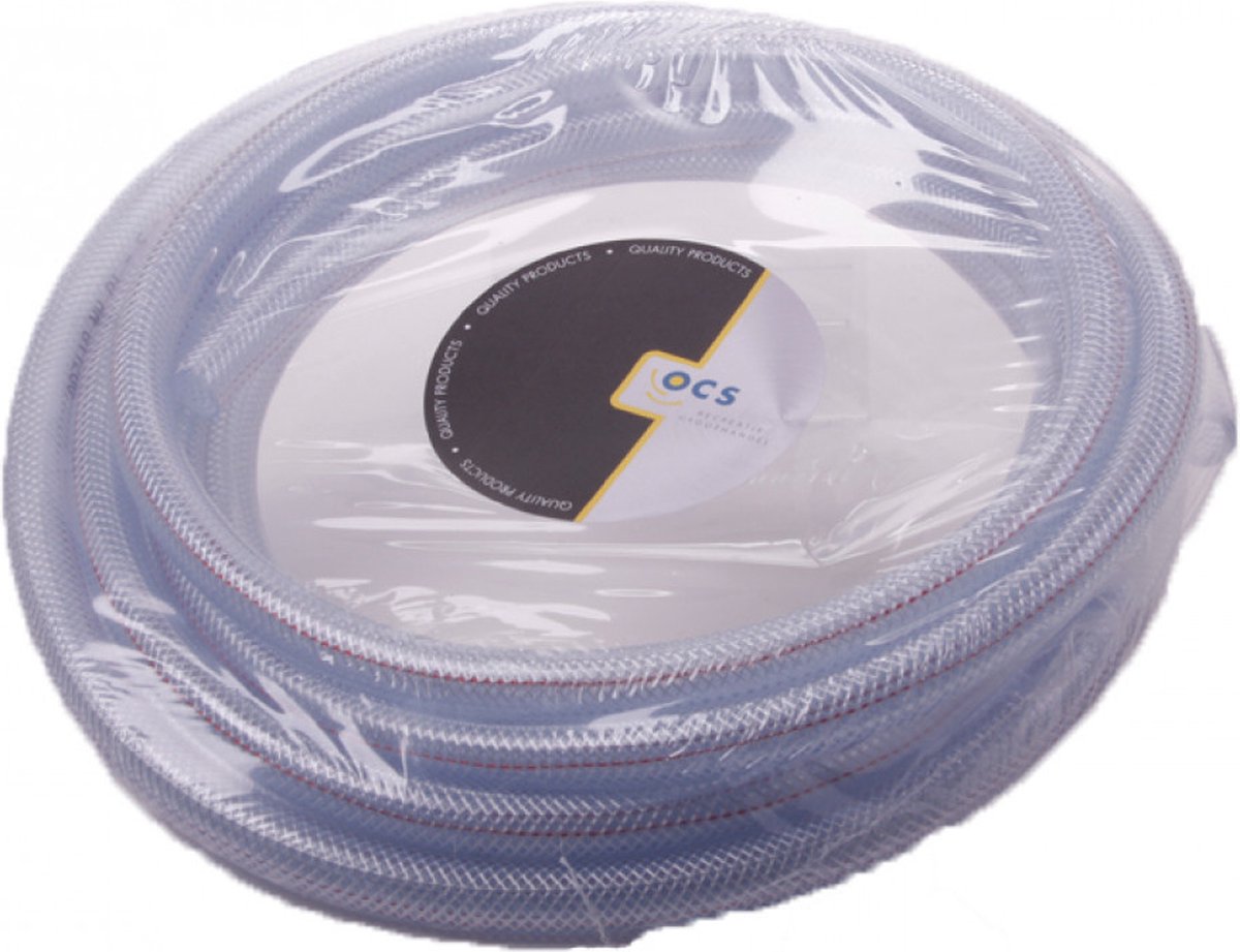Waterslang Warm Transparant Gewapend 10x16mm 10mtr