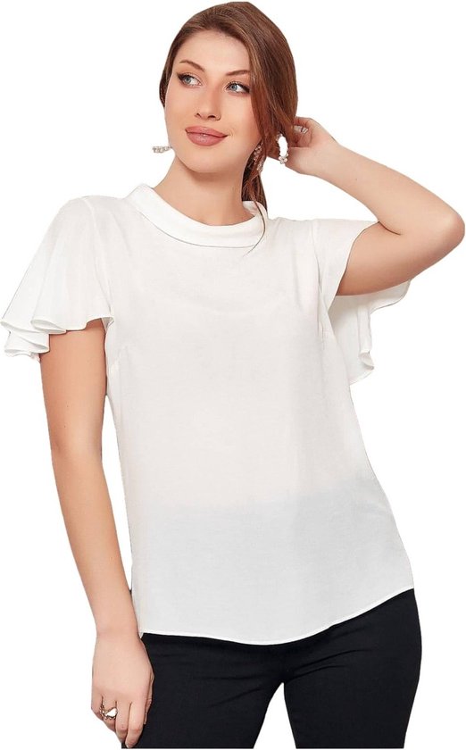 Flowy Dames Top Creme 38