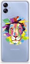 Telefoonhoesje Geschikt voor Samsung Galaxy A04e Back Cover Siliconen Hoesje Super als Cadeautjes voor Jongens Lion Color