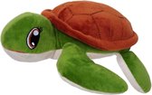 Schildpad (Groen/Bruin) Pluche Knuffel 30 cm {Dierentuin | Speelgoed Dieren Knuffeldier Knuffelbeest voor kinderen jongens meisjes | Turtle Animal Plush Toy}