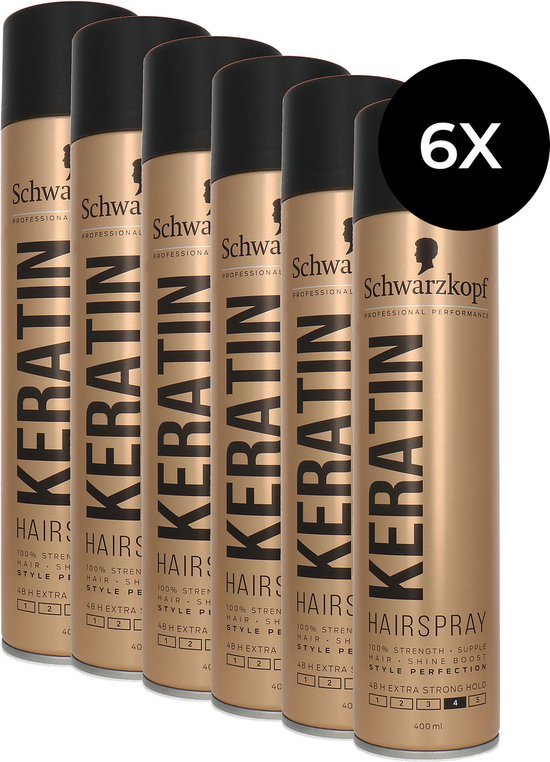 Schwarzkopf Professional Tuning Keratin Hairspray - 6 x 400 ml