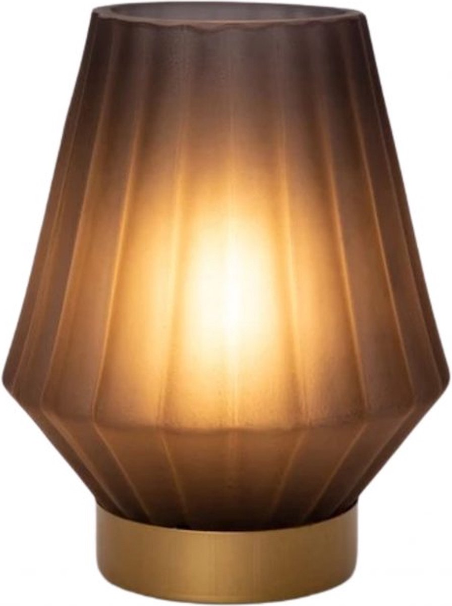 LED-lamp Glam – Frosted Grijs – Werkt op batterijen (incl. lamp)
