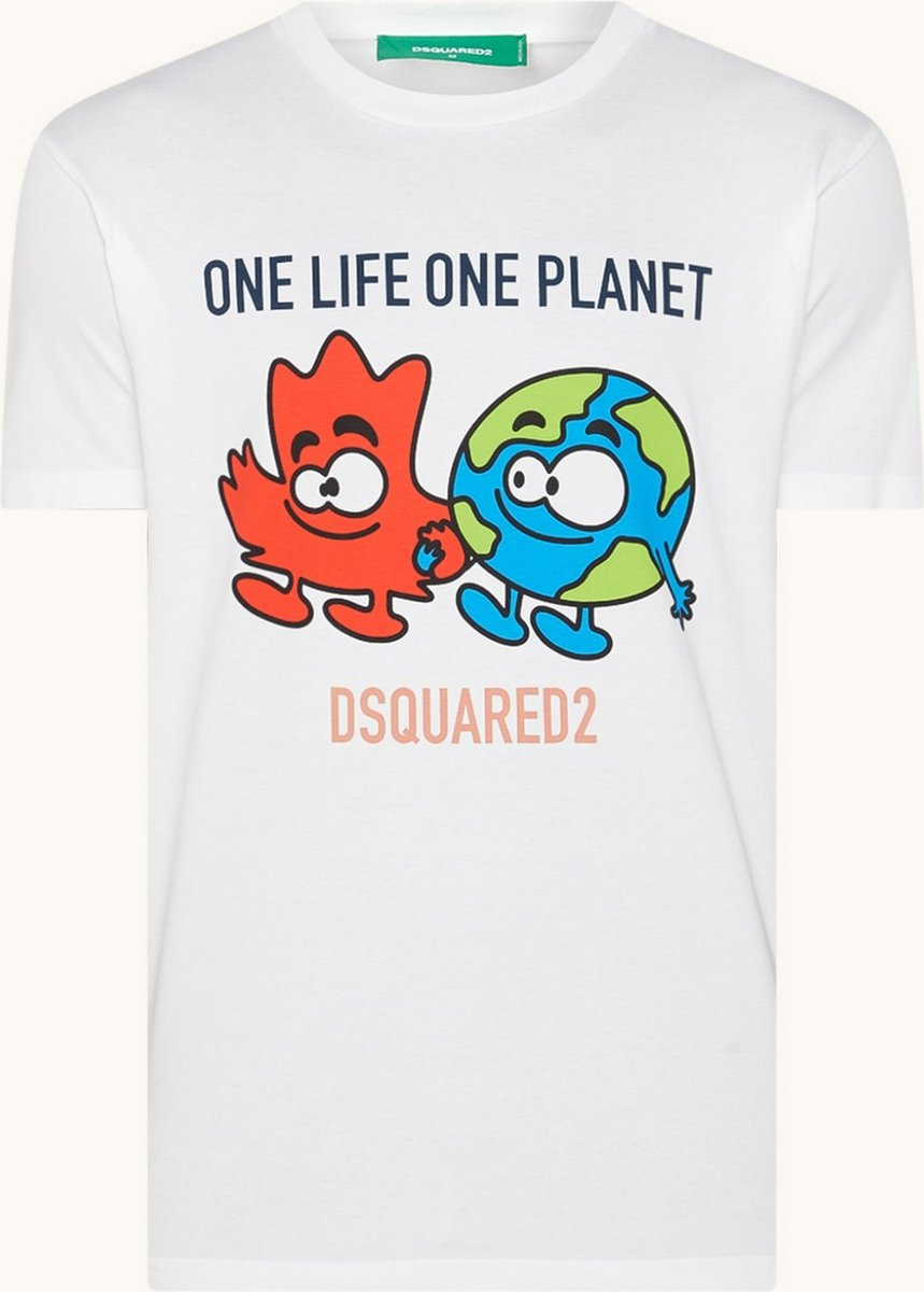 Dsquared2 One Life One Planet T-shirt - Wit - Maat M