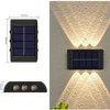 2 stuks Solar wandlamp- Tuin verlichting-IP65 waterdicht-warm wit licht-Met dag en nacht sensor-zwart