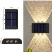 Applique Solar 2 pièces - Eclairage Jardin - Etanche IP65 - lumière blanc chaud - Avec capteur jour et nuit - noir