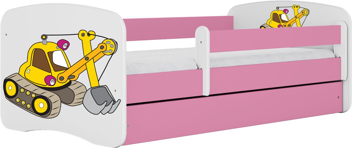 Kocot Kids - Bed babydreams roze graafmachine met lade zonder matras 160/80 - Kinderbed - Roze