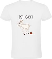 Sgeit Heren T-shirt - geit - schijt - poep - stront - kak - bok - dier - dieren - dierentuin - kinderboerderij