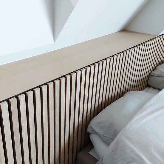 Panneau acoustique mural en bois WallingtonNL - Chêne naturel Promo 240x60cm