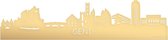 Skyline Gent Goud Metallic - 100 cm - Woondecoratie - Wanddecoratie - Meer steden beschikbaar - Woonkamer idee - City Art - Steden kunst - Cadeau voor hem - Cadeau voor haar - Jubileum - Trouwerij - WoodWideCities