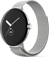 Google Pixel Watch / Watch 2 Milanees Bandje - Magnetisch Sluiting - Zilver