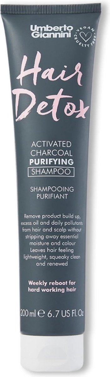 Hair Detox Activated Charcoal Purifying Shampoo 200ml NEW