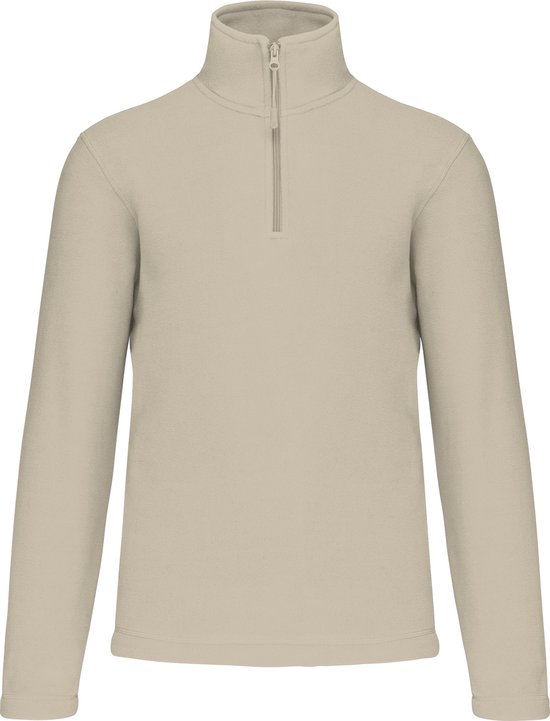 Fleecevest 'Enzo' met ritskraag merk Kariban maat M Beige