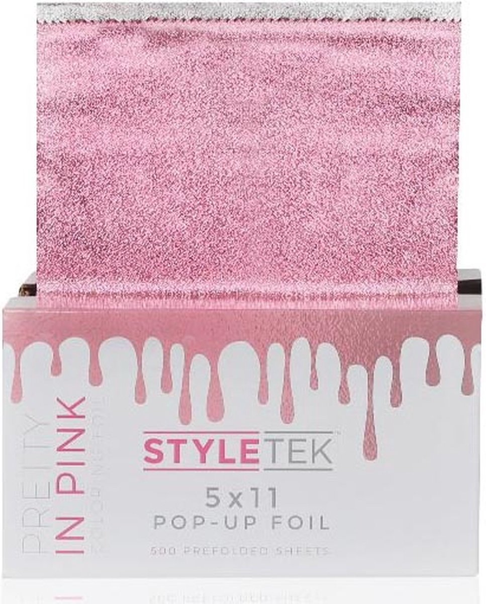 Styletek - Voorgevouwen 5x11 Roze Pop Up Folie - 500st