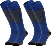NOMAD® Ski Sock Essential 2-Pack - Taille 43-46 - Ski, Snowboard ou Marche - Bon transport de l'humidité - Renfort Extra
