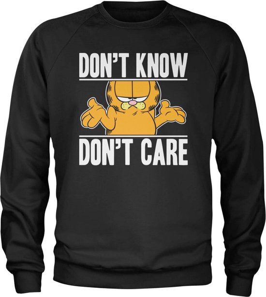 Garfield Sweater/trui -L- Don't Know - Don't Care Zwart