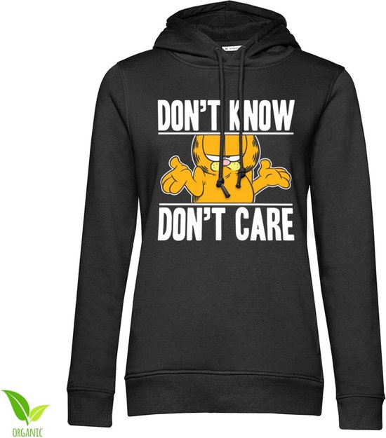 Garfield Hoodie/trui -S- Don't Know - Don't Care Zwart