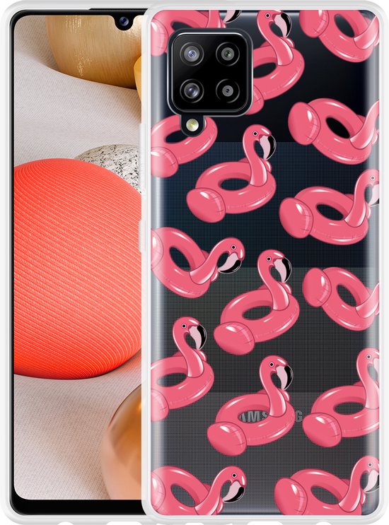 Samsung Inflatable Hoesje Geschikt voor Samsung Galaxy A42 Inflatable Flamingos | bol