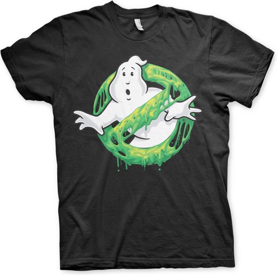 Ghostbusters Heren Tshirt -2XL- Slime Logo Zwart