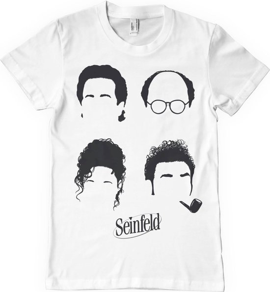 Seinfeld Heren Tshirt -XL- Characters Wit