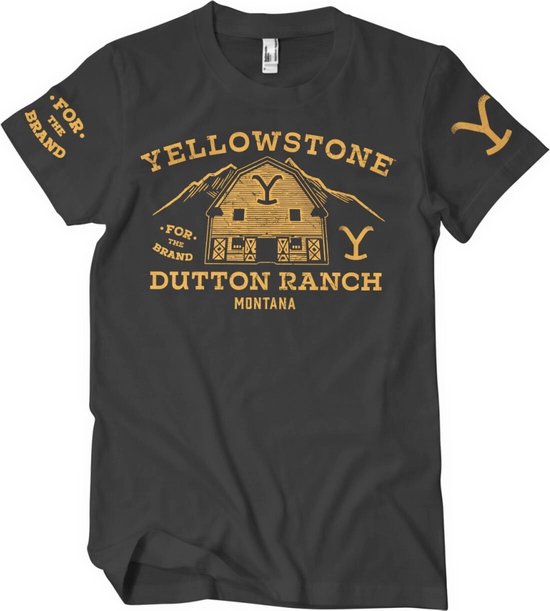 Yellowstone Heren Tshirt Barn Zwart