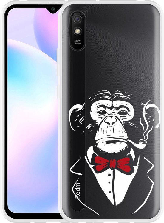 Smoking Redmi Hoesje geschikt voor Xiaomi Redmi 9A Chimp Smoking | bol