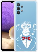 Hoesje Geschikt voor Samsung Galaxy A32 5G Chimp Smoking