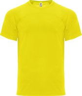 Geel sportshirt unisex 'Monaco' merk Roly maat S