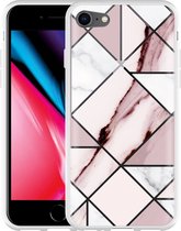 iPhone 8 Hoesje Roze Marmer - Designed by Cazy