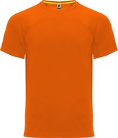 Fluorescent Oranje sportshirt unisex 'Monaco' merk Roly maat XS