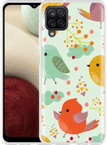 Hoesje Geschikt voor Samsung Galaxy A12 Cute Birds