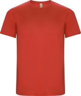 Rood unisex sportshirt korte mouwen 'Imola' merk Roly maat L