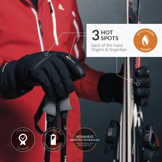 Verwarmde Skihandschoenen / Snowboardhandschoenen voor Heren en Dames –  Verwarmde... | bol.com
