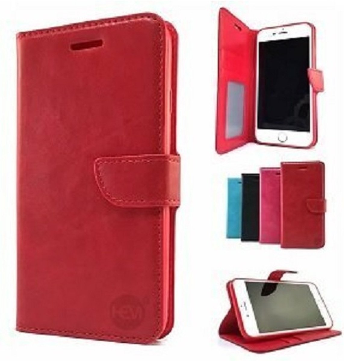 LG G5 Hoesje Met Pasjeshouder Bookcase Rood
